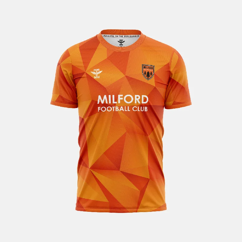 Football Jersey with Custom Patches-Milford FC Orange Jersey