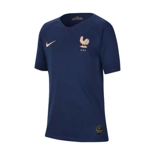 Football Jersey for Sports Merchandising-Nike France 2019 Youth Home Jersey