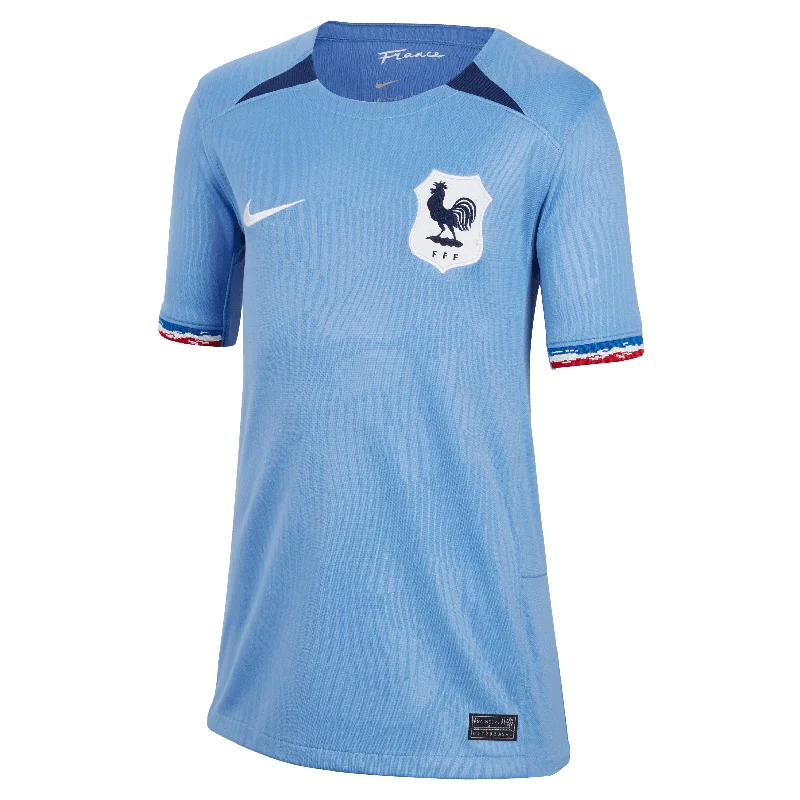 Football Jersey with Quick-Dry Technology-Nike Kids France 2023/24 Home Jersey Polar/Blue