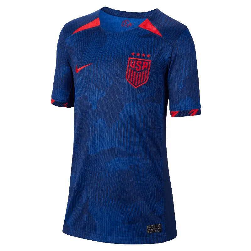 Football Jersey with Fan Design-Nike Kids USA 2023/24 4-Star Away Jersey Blue/Red