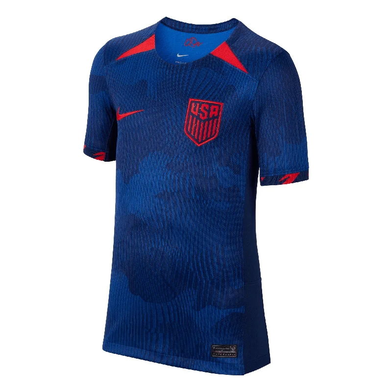 Football Jersey for Outdoor Games-Nike Kids USA 2023/24 Away Jersey Royal/Red