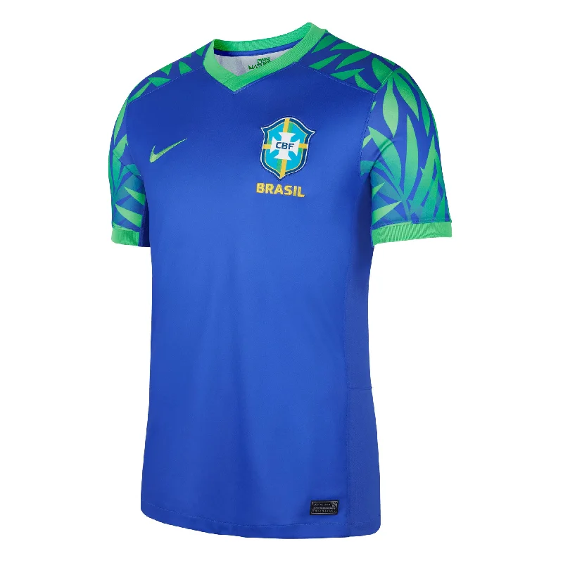 Football Jersey with Comfort Fit-Nike Men's Brazil 2023/24 Away Jersey Blue/Green