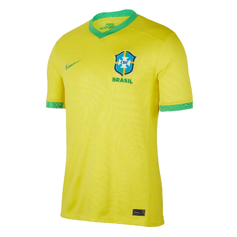 Football Jersey with Stretchable Fabric-Nike Men's Brazil 2023/24 Home Jersey Yellow/Green