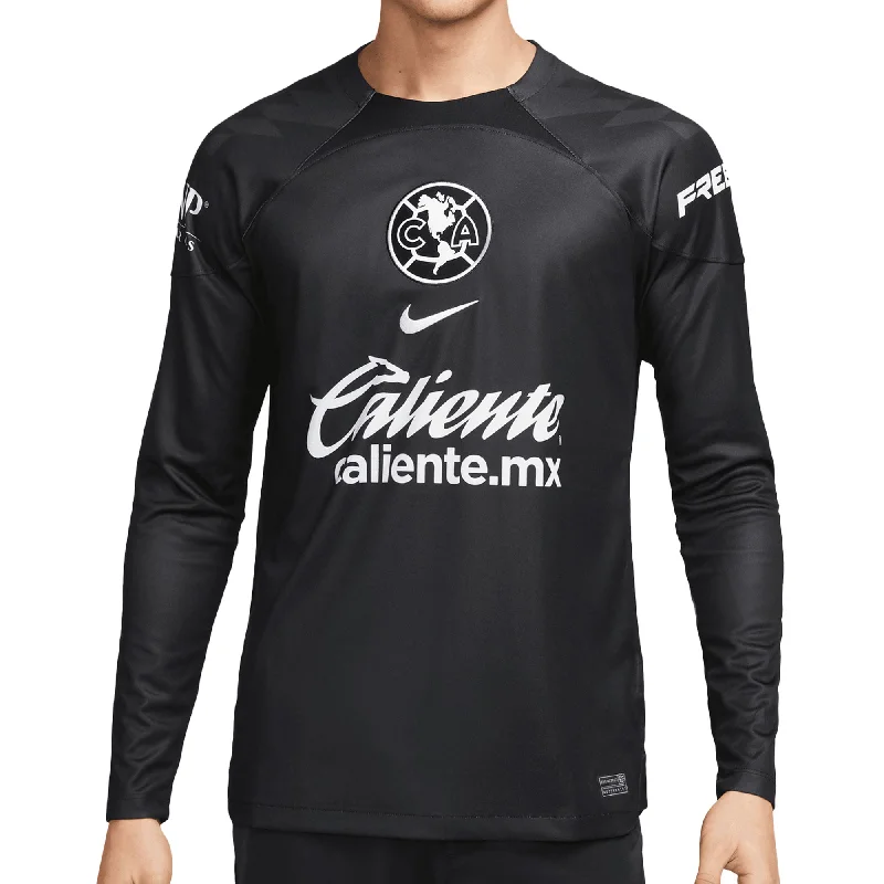 Custom Football Jersey for Fans-Nike Men's Club America 2023/24 GoalKeeper Jersey Black/White