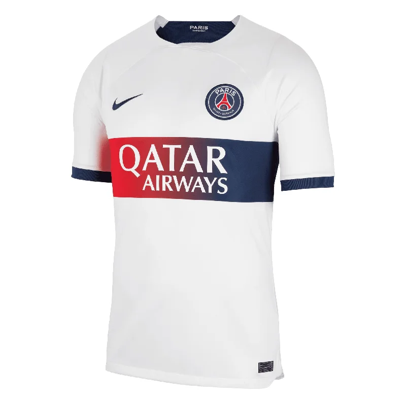 Football Jersey for Kids with Name-Nike Men's PSG 2023/24 Away Jersey White/Navy