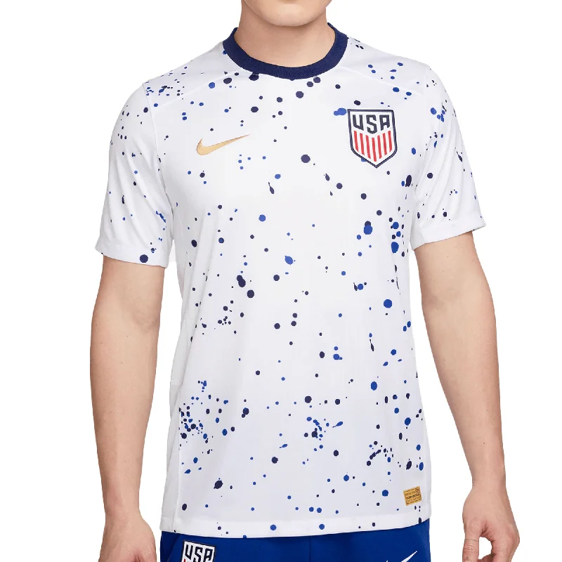 Custom Football Jersey with Team Name-Nike Men's USA 2023/24 Home Jersey White/Blue