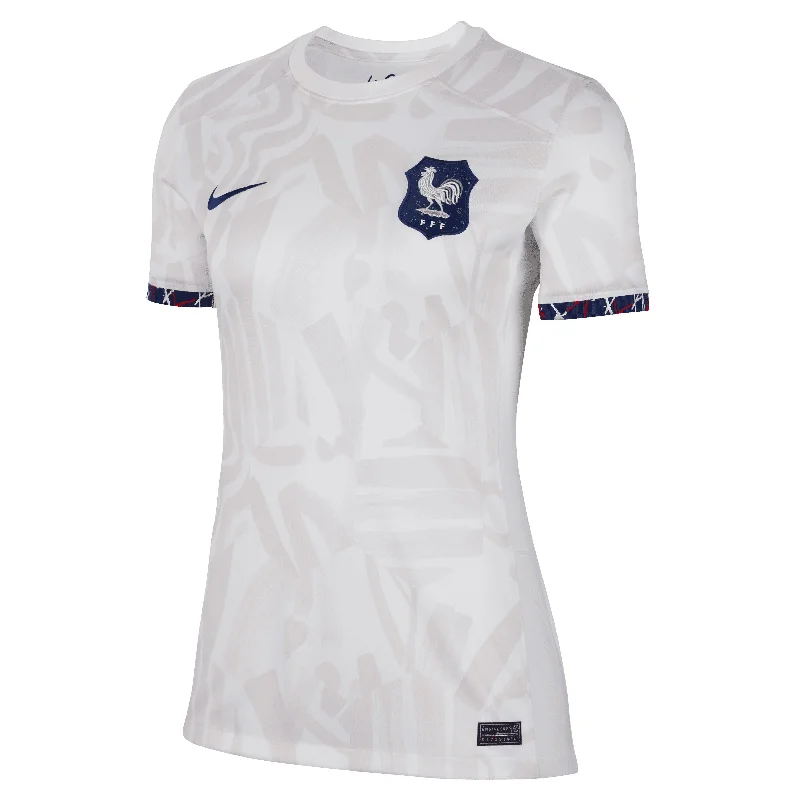 Football Jersey with Custom Player Numbers-Nike Women's France 2023/24 Away Jersey White/Venice