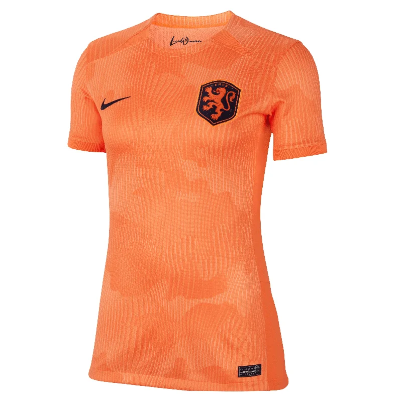 Football Jersey for Community Events-Nike Women's Netherlands 2023/24 Home Jersey Orange/Black