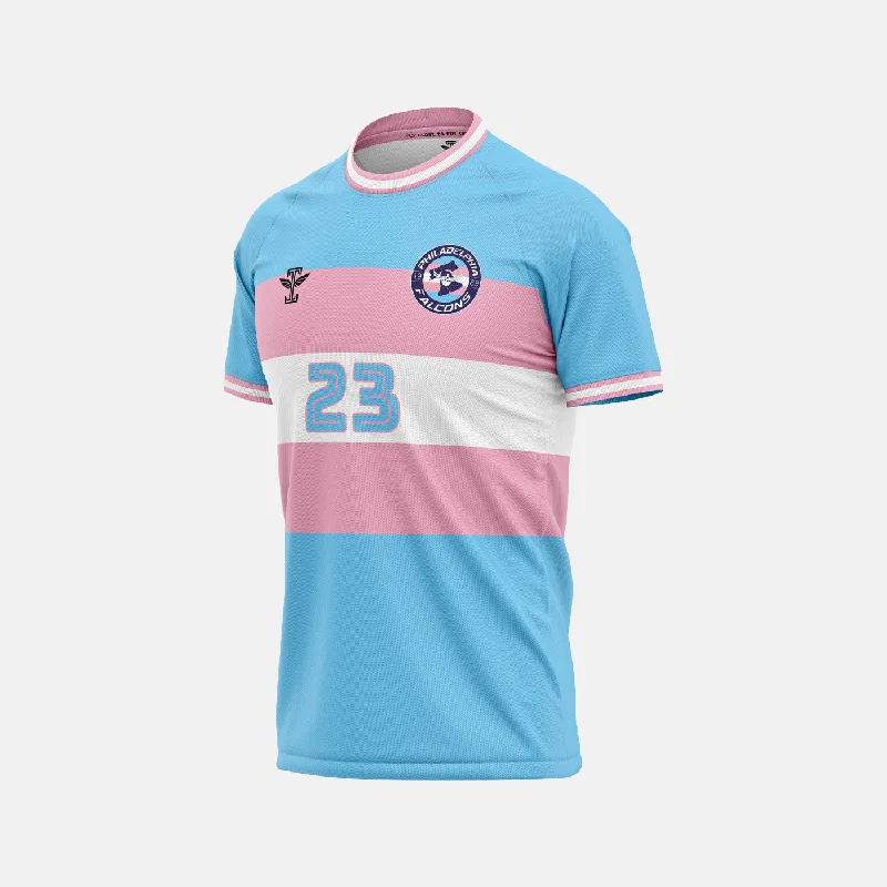 High-End Football Jersey-Philadelphia Falcons Pink/Blue Jersey