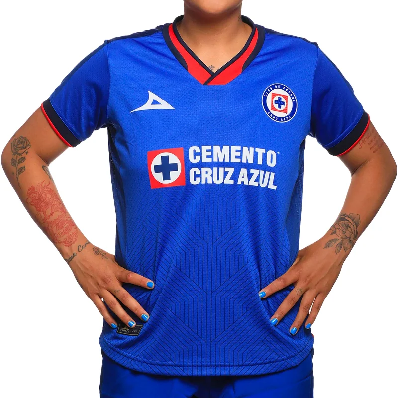 Personalized Football Jersey for Teams-Pirma Women's Cruz Azul 2023/24 Authentic Home Jersey Royal Blue