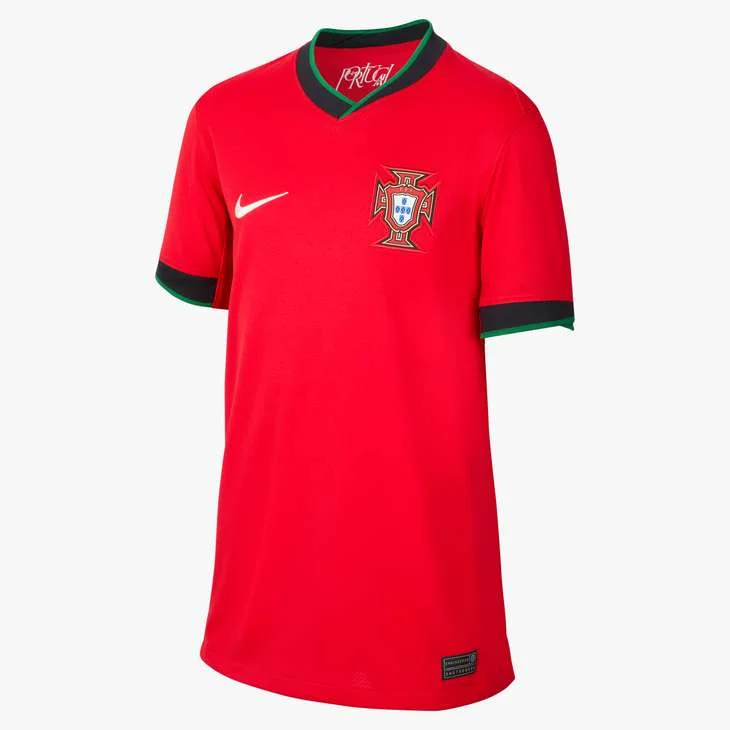 Football Jersey with Embroidery Options-Portugal 2024/25 Home Stadium Replica Jersey [Youth]