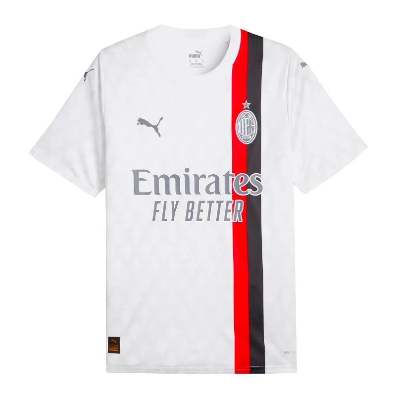 Football Jersey with Custom Team Designs-PUMA Men's AC Milan 2023/24 Away Jersey White/Grey