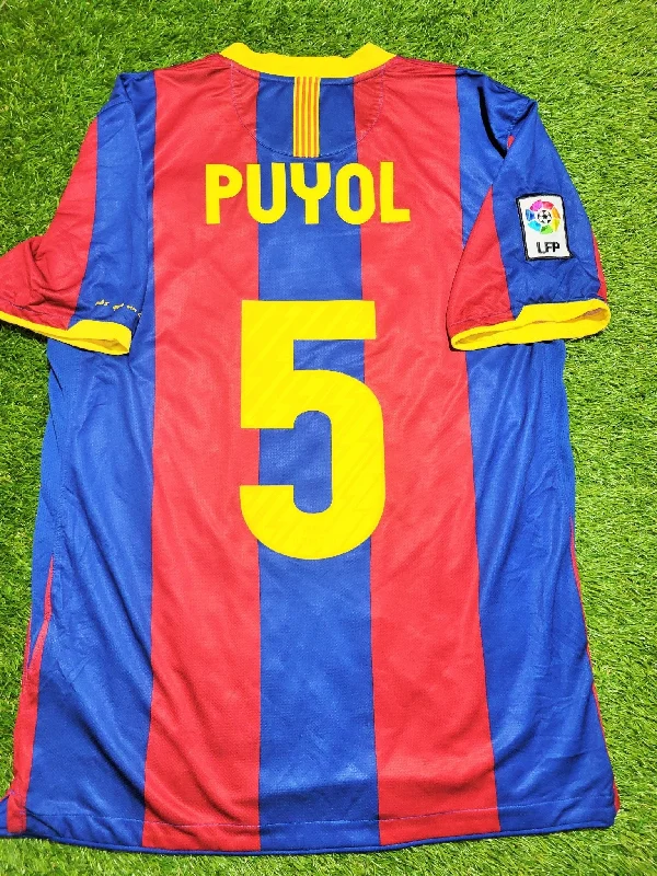 Football Jersey for Vintage Players-Puyol Barcelona Home Nike 2010 2011 Jersey Shirt Camiseta M SKU# 382354-486