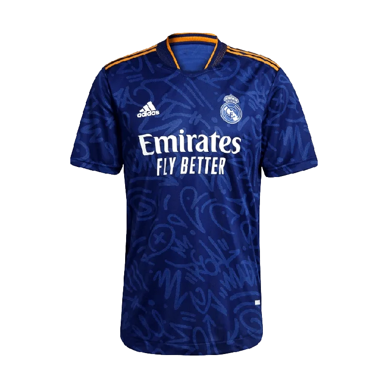 Football Jersey with Loose Fit-Real Madrid 21/22 Authentic Away Jersey