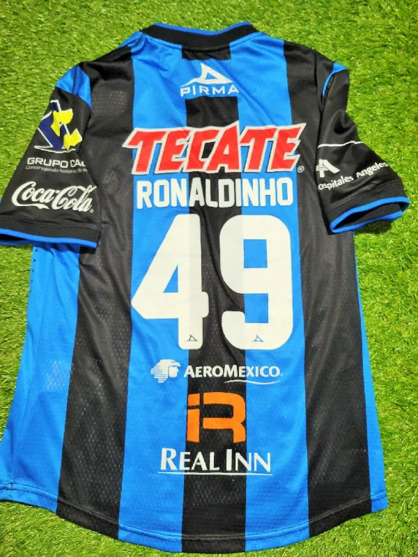 Personalized Football Jersey for Youth-Ronaldinho Queretaro Pirma PLAYER ISSUE Home 2014 2015 Jersey Shirt M