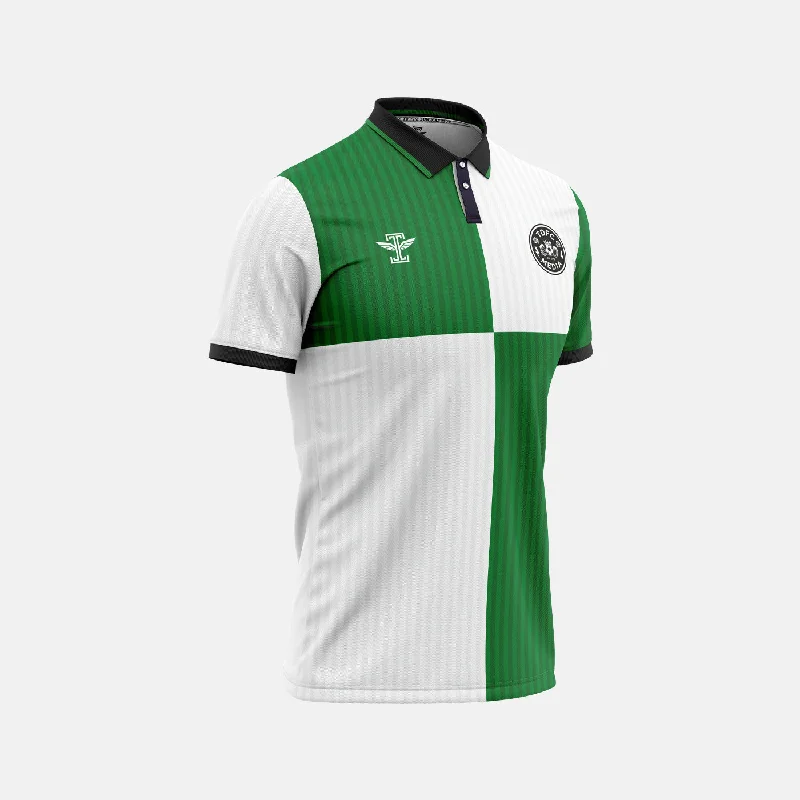 Football Jersey with Team Banner-Thunderdong FC Green & White Jersey