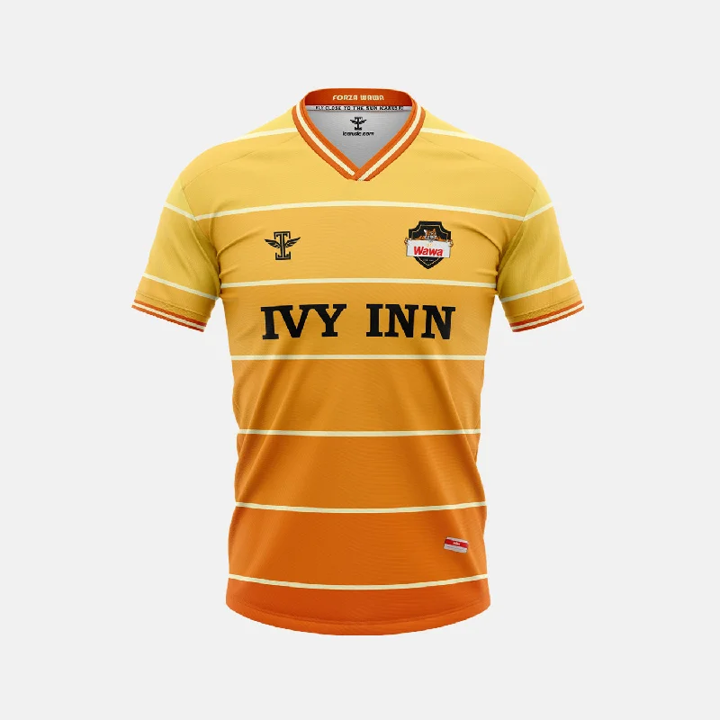 Football Jersey with Numbered Sleeves-Wawa United 2022 Orange Jersey