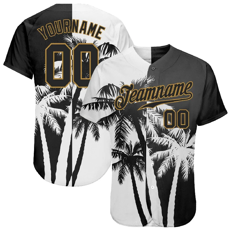 Custom Baseball Jersey for Special Occasions-Custom 3D Pattern Design Hawaii Coconut Trees Authentic Baseball Jersey