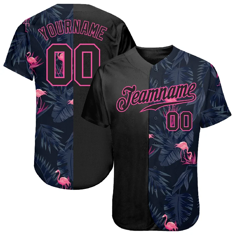 Baseball Jersey for Men-Custom 3D Pattern Design Flamingo Authentic Baseball Jersey