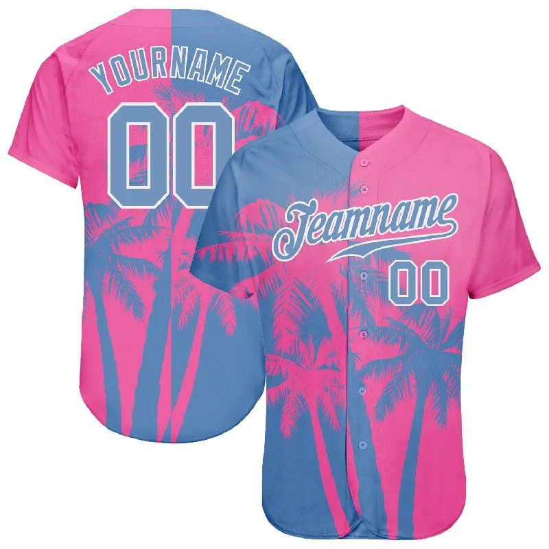 Baseball Jersey for Professional Teams-Custom 3D Pattern Design Hawaii Coconut Trees Authentic Baseball Jersey