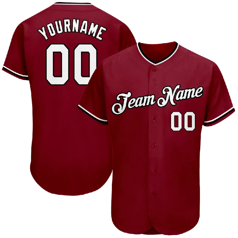 Baseball Jersey for All-Star Teams-Custom Crimson White-Black Authentic Baseball Jersey