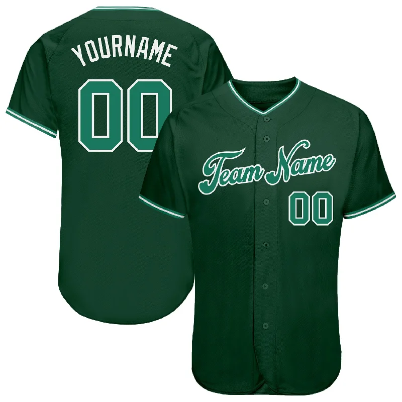 Baseball Jersey for College Students-Custom Green Kelly Green-White Authentic Baseball Jersey