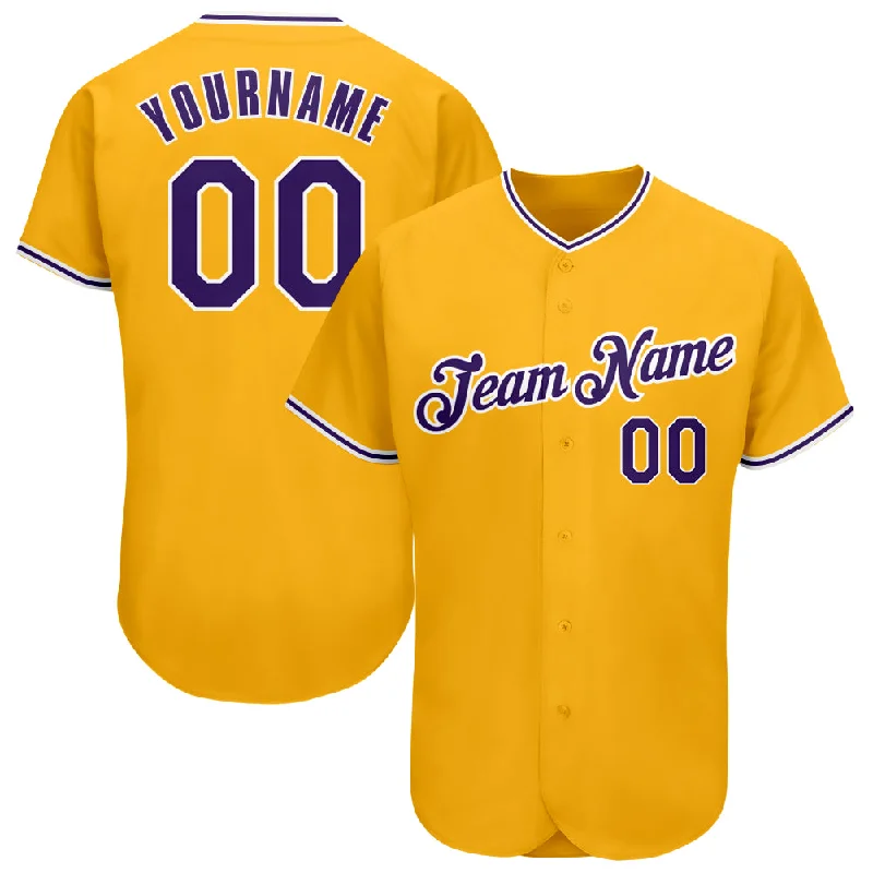 Vintage Baseball Jersey-Custom Gold Navy-Light Blue Authentic Baseball Jersey