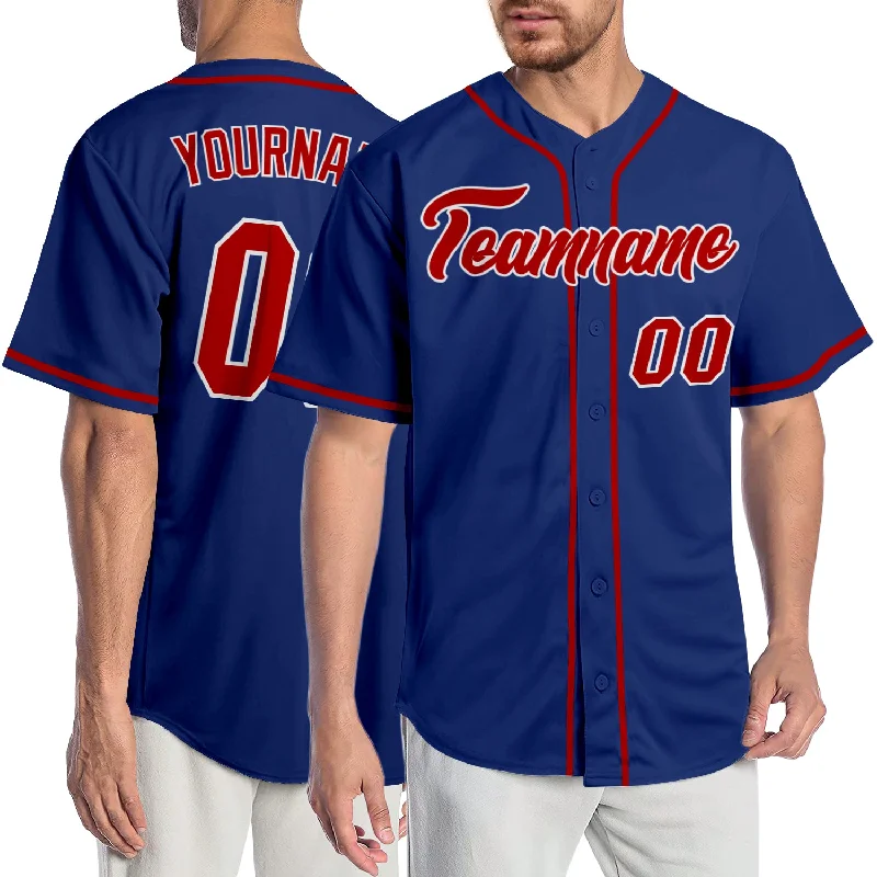 Baseball Jersey for Custom Event-Custom Royal Red-White Authentic Baseball Jersey