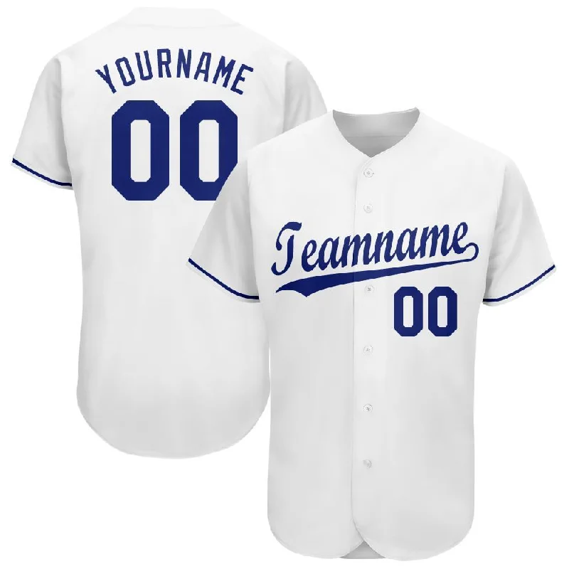 Baseball Jersey with Multi-color Design-Custom White Royal Baseball Jersey