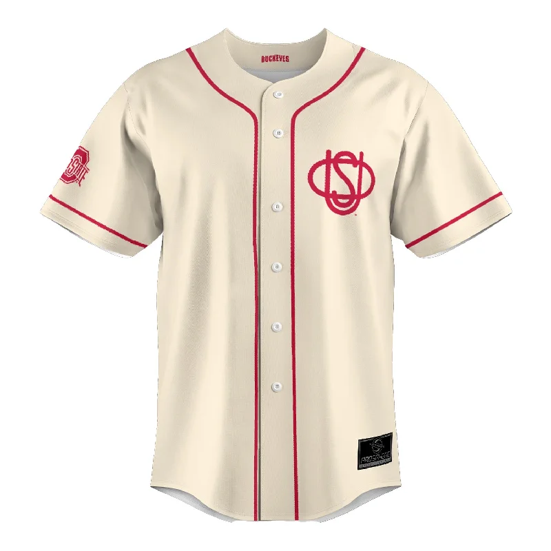 Baseball Jersey for Summer Leagues-Ohio State Buckeyes ProSphere Replica Baseball Jersey