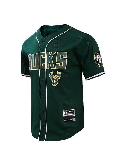 Baseball Jersey with Retro Colors-Pro Standard Mesh Classic Green Milwaukee Bucks Baseball Jersey