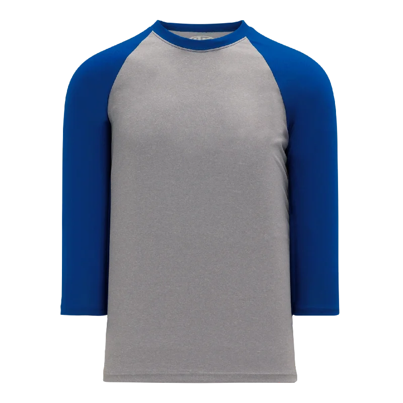 Volleyball Jersey for Casual Wear-Athletic Knit (AK) V1846A-922 Adult Heather Grey/Royal Blue Volleyball Jersey