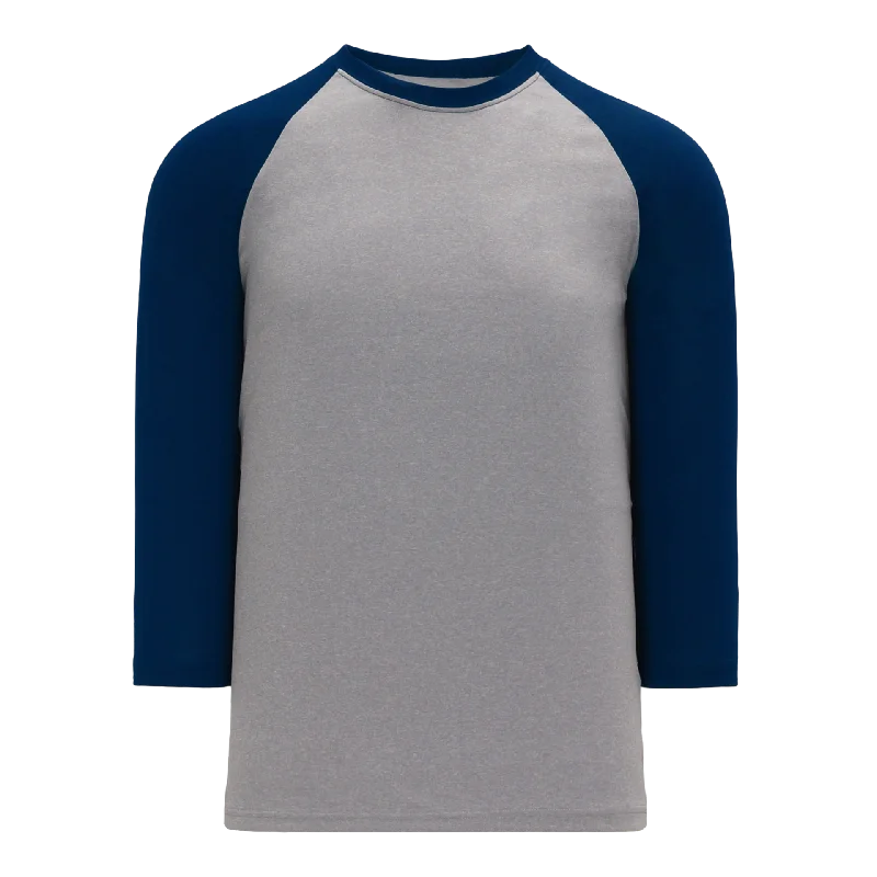 Volleyball Jersey with Retro Colors-Athletic Knit (AK) V1846Y-921 Youth Heather Grey/Navy Volleyball Jersey