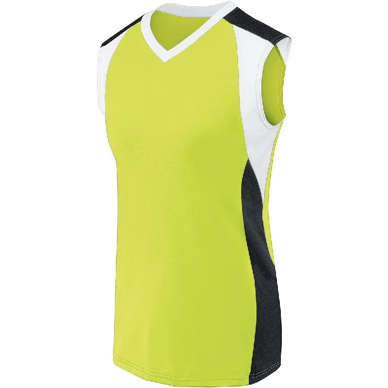 Volleyball Jersey with Cool Color Scheme-High Five Girl's Sleeveless Piranha Volleyball Jersey